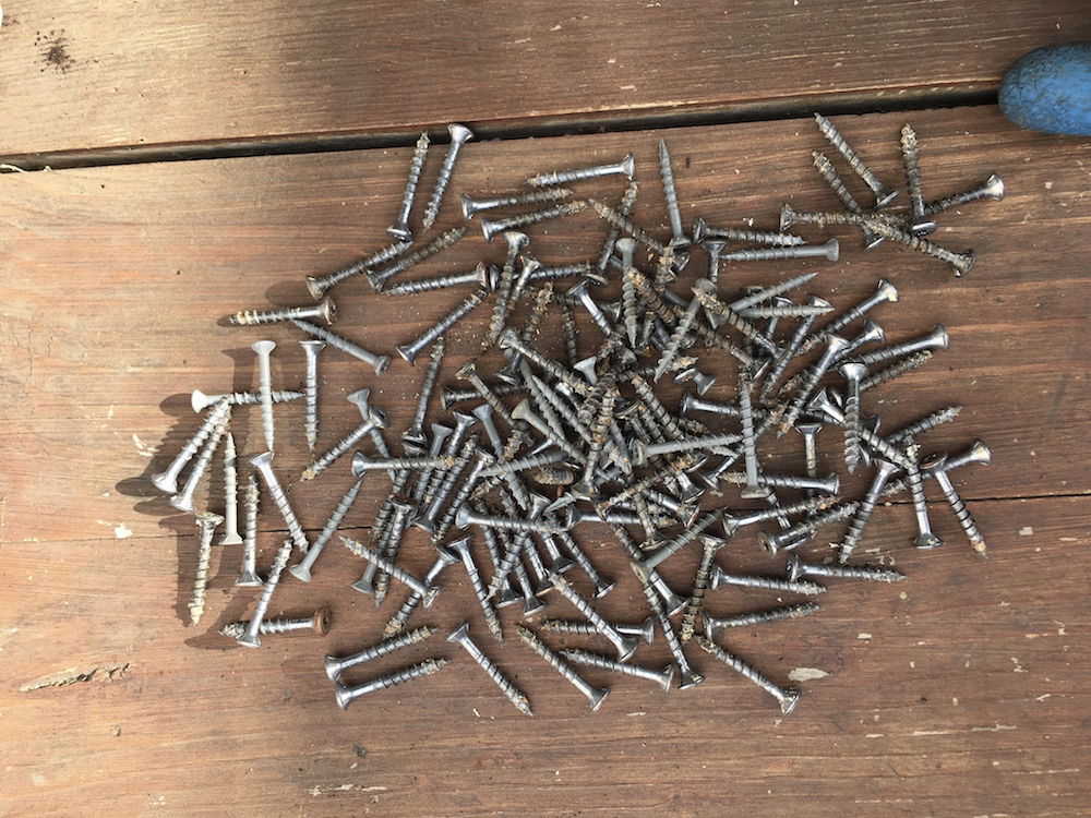 150 screws from planter