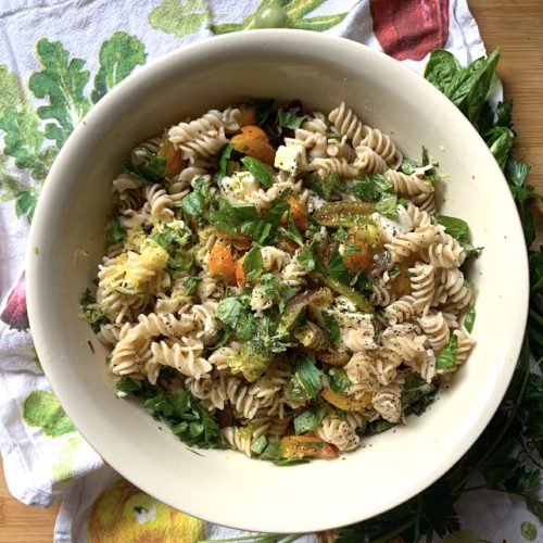 cherry tomato pasta salad